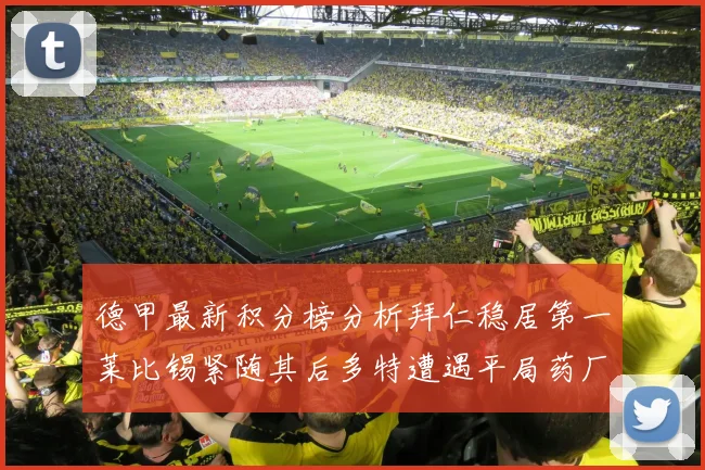 德甲最新积分榜分析拜仁稳居第一莱比锡紧随其后多特遭遇平局药厂紧追不舍